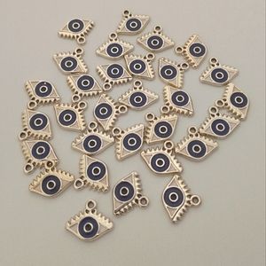 🧁 3/$30 Evil Eye Gold and Blue Charms Beads 30 Pieces NEW
